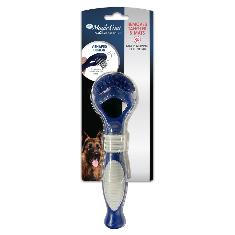 Front view of Fourpaws Mat Removing Comb in packaging